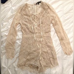 Lace Long Sleeve Romper